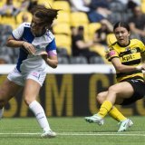 Naomi Luyet, joueuse d'YB, qui a disputé les demi-finales du Championnat et la Finale de Coupe de Suisse cette saison